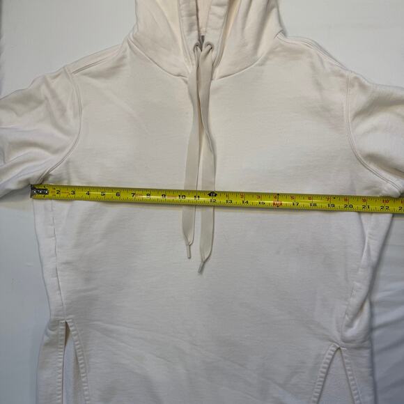 Athleta Yogi Pullover Hoodie XS Oversized High Low White Minimalist Comfy - Picture 11 of 13